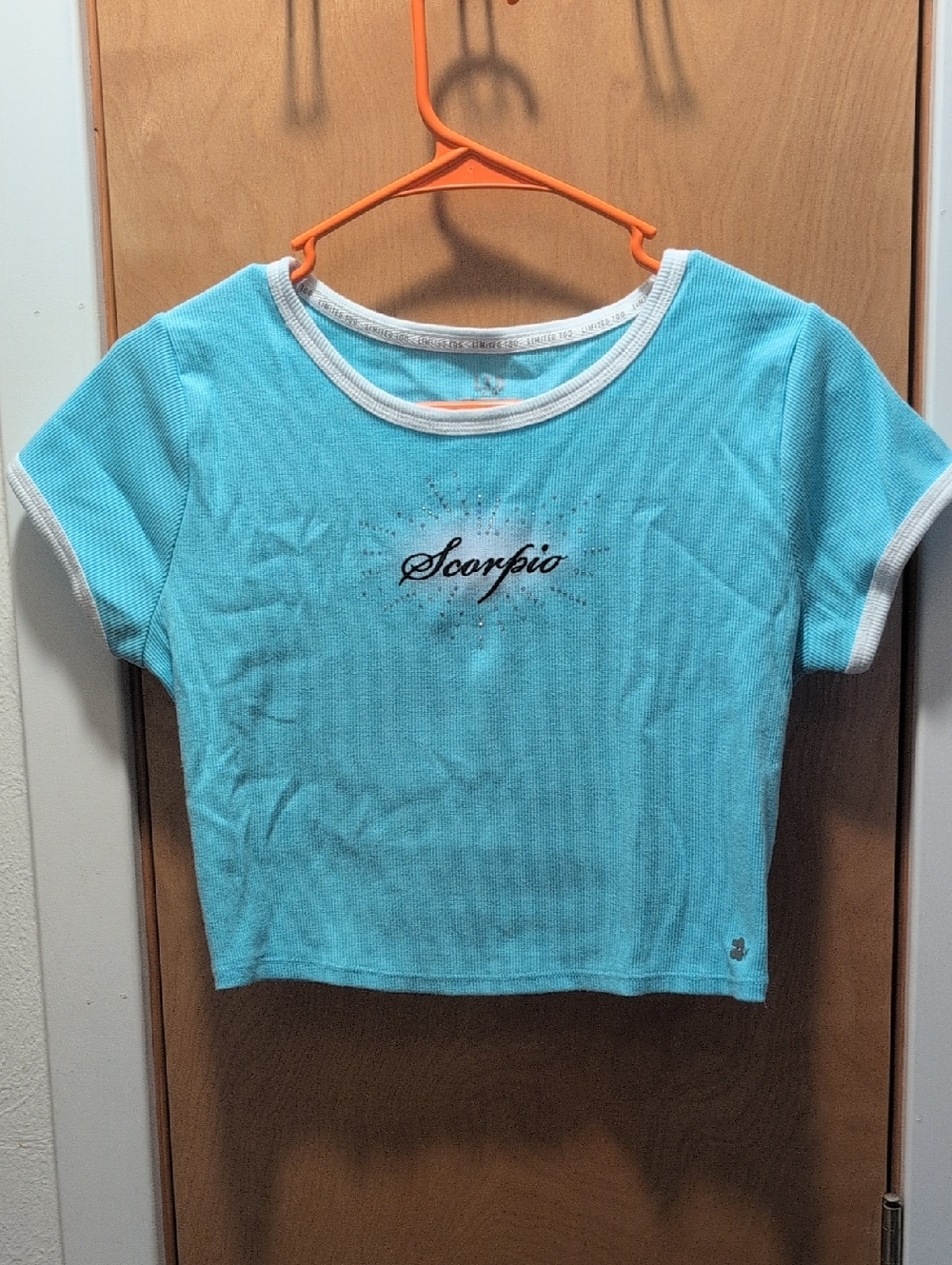 Junior M Light Blue  Crop Tee